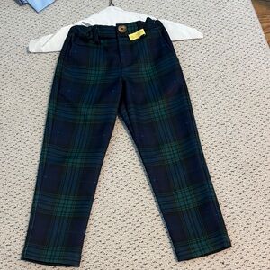 Plaid Henry Duvall-  Trousers in Green and Blue